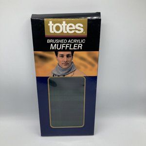 Totes Brushed Acrylic Muffler Scarf Green Plaid